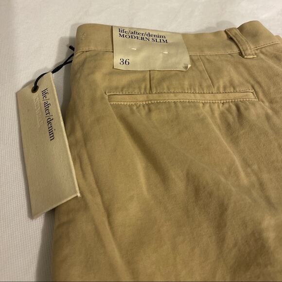 Life After Denim Modern Slim Chino Khaki Pants 36 - Picture 9 of 11